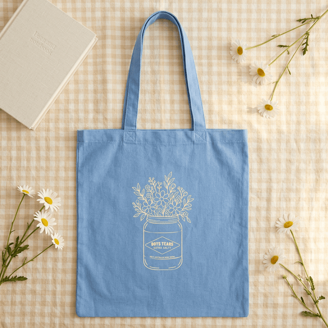 Boys Tears Carolina Blue tote