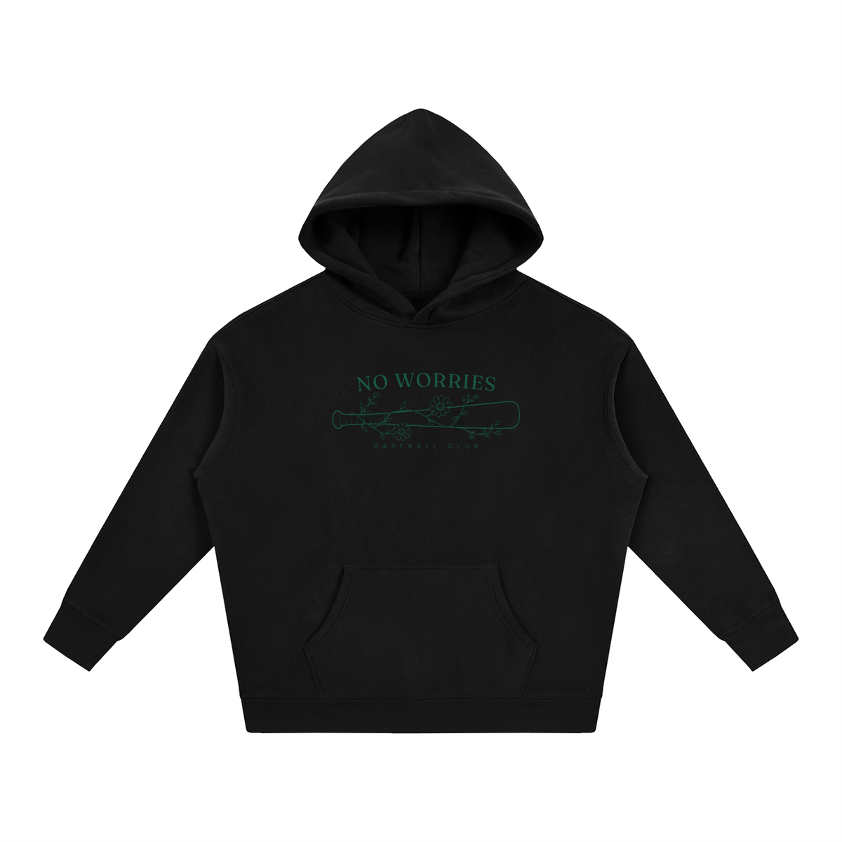 No Worries Baseball Club | Hoodie | Maroon