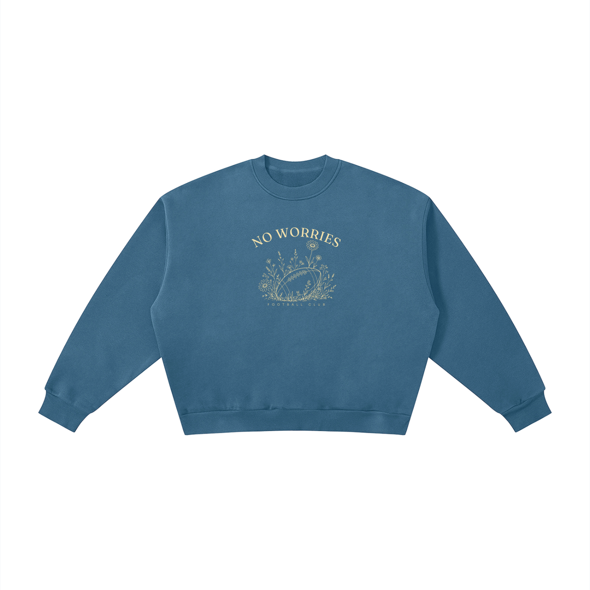 No Worries Football Club | Boxy Fleece Crewneck