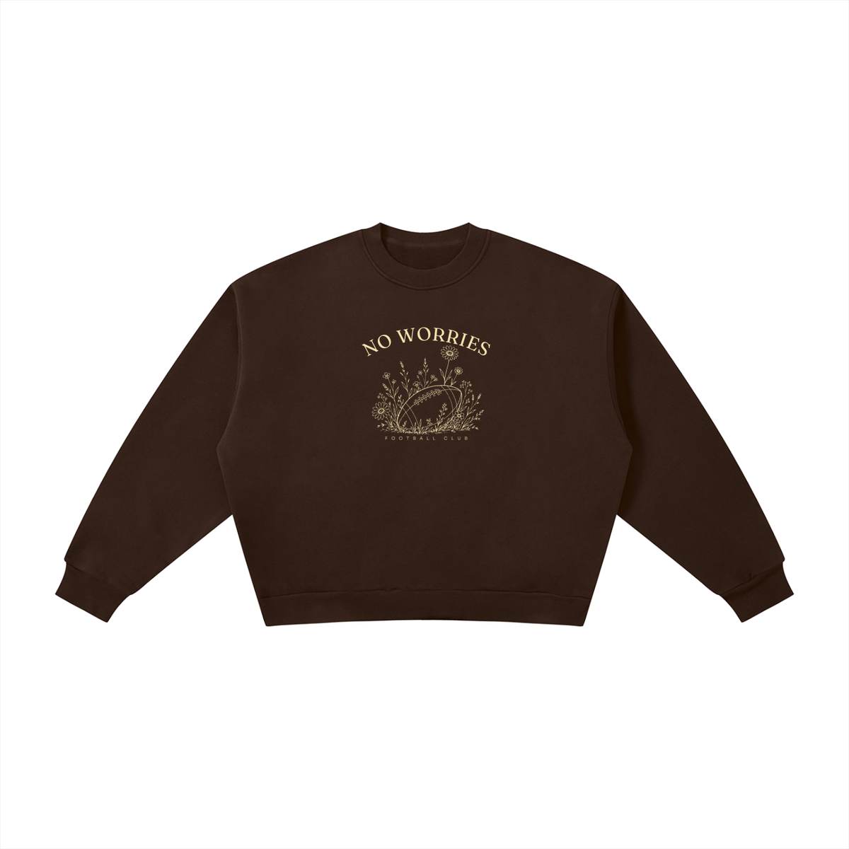 No Worries Football Club | Boxy Fleece Crewneck