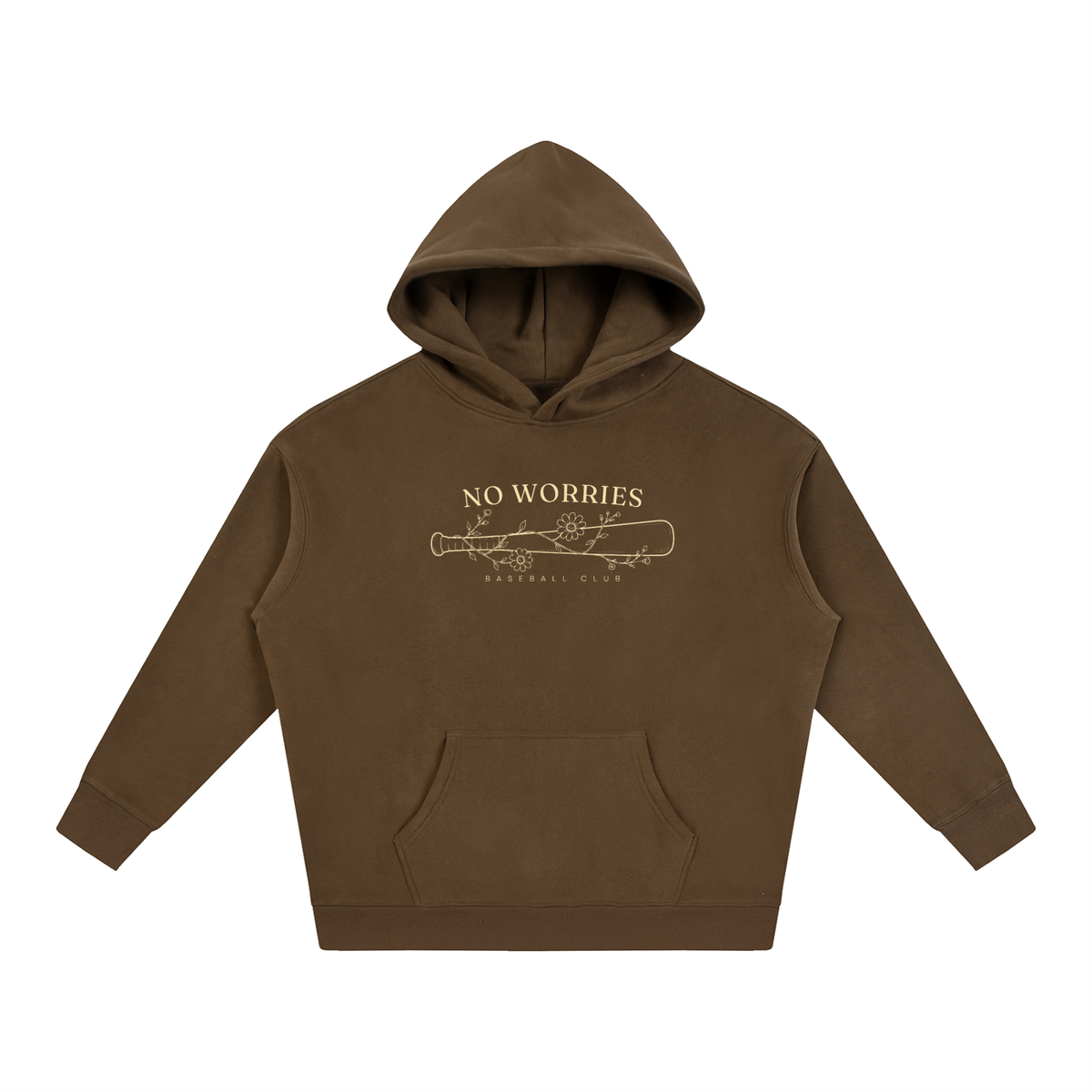 No Worries Baseball Club | Hoodie | Maroon