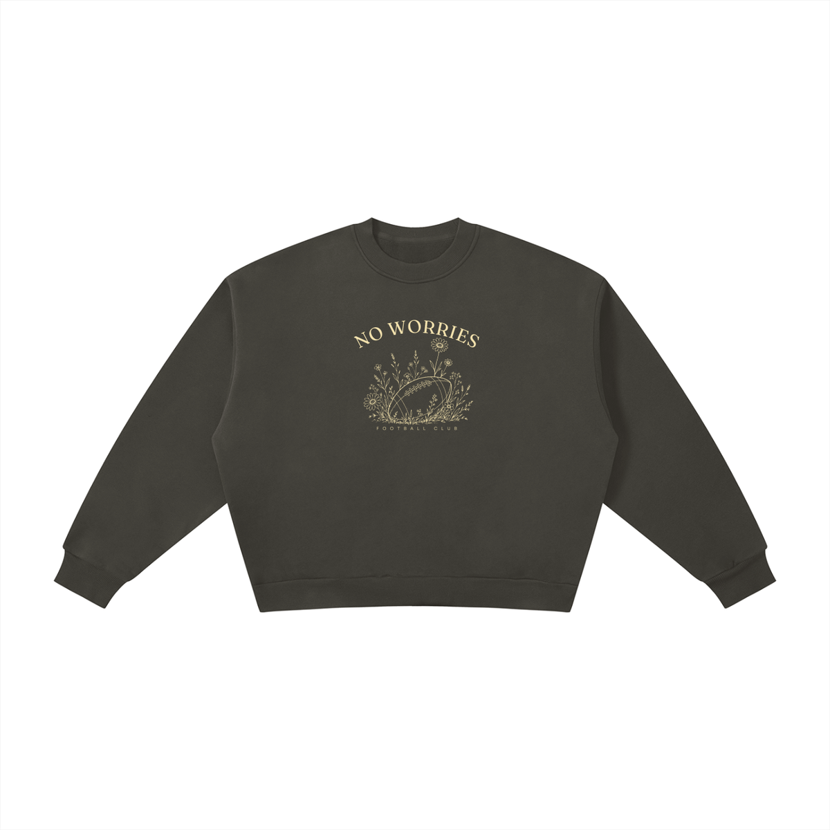 No Worries Football Club | Boxy Fleece Crewneck