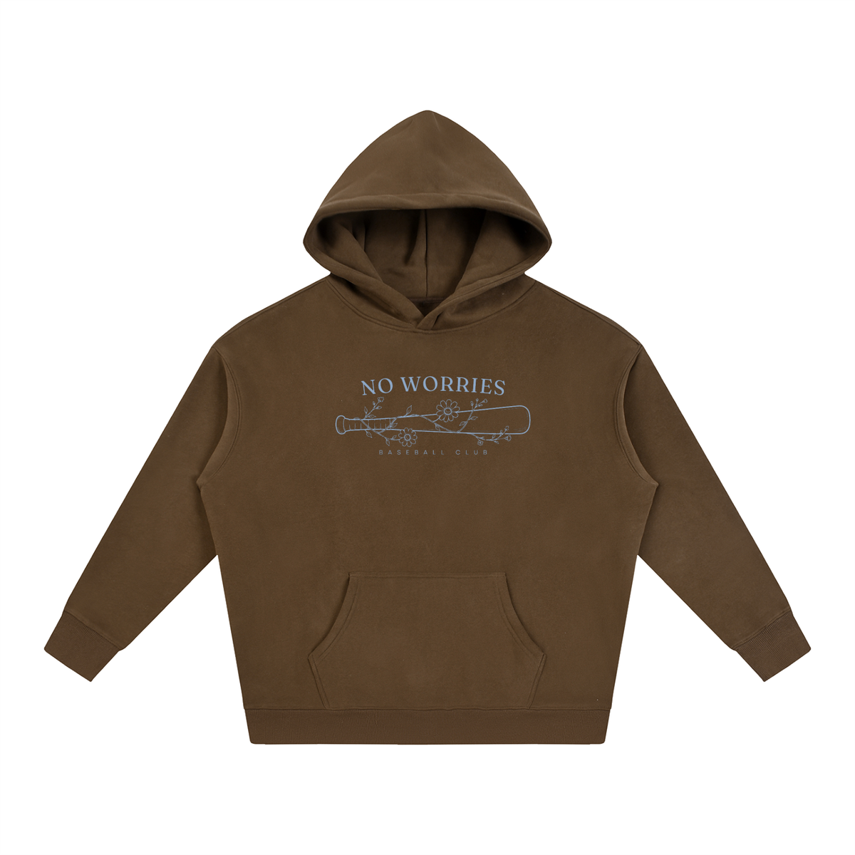 No Worries Baseball Club | Hoodie | Maroon