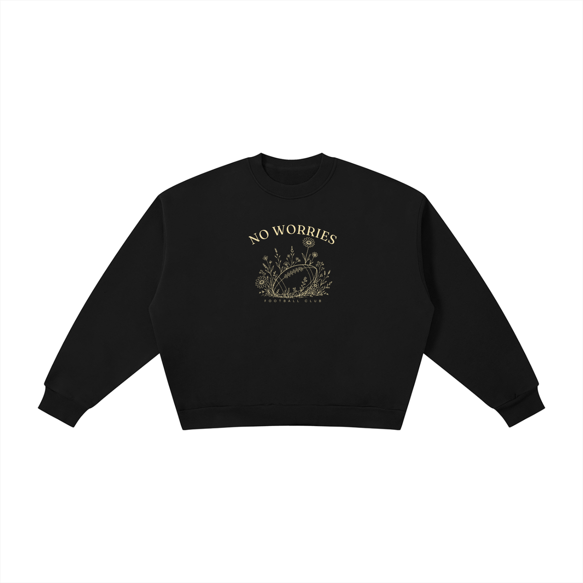 No Worries Football Club | Boxy Fleece Crewneck