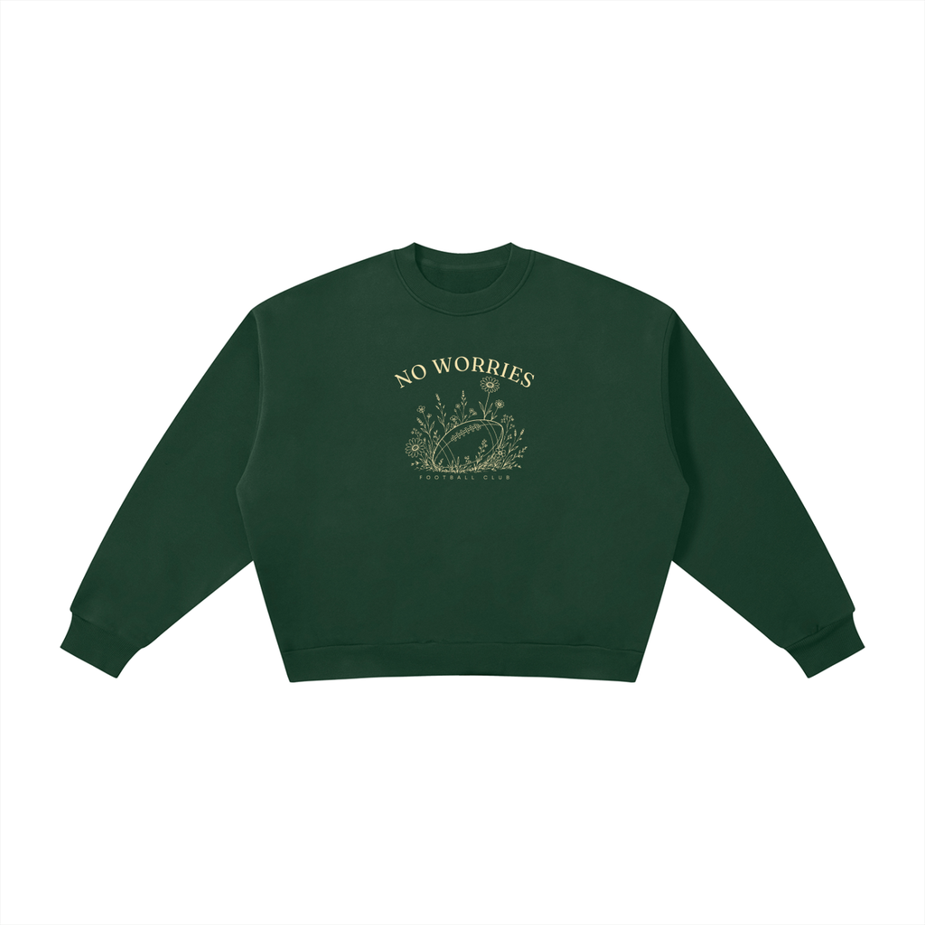 No Worries Football Club | Boxy Fleece Crewneck