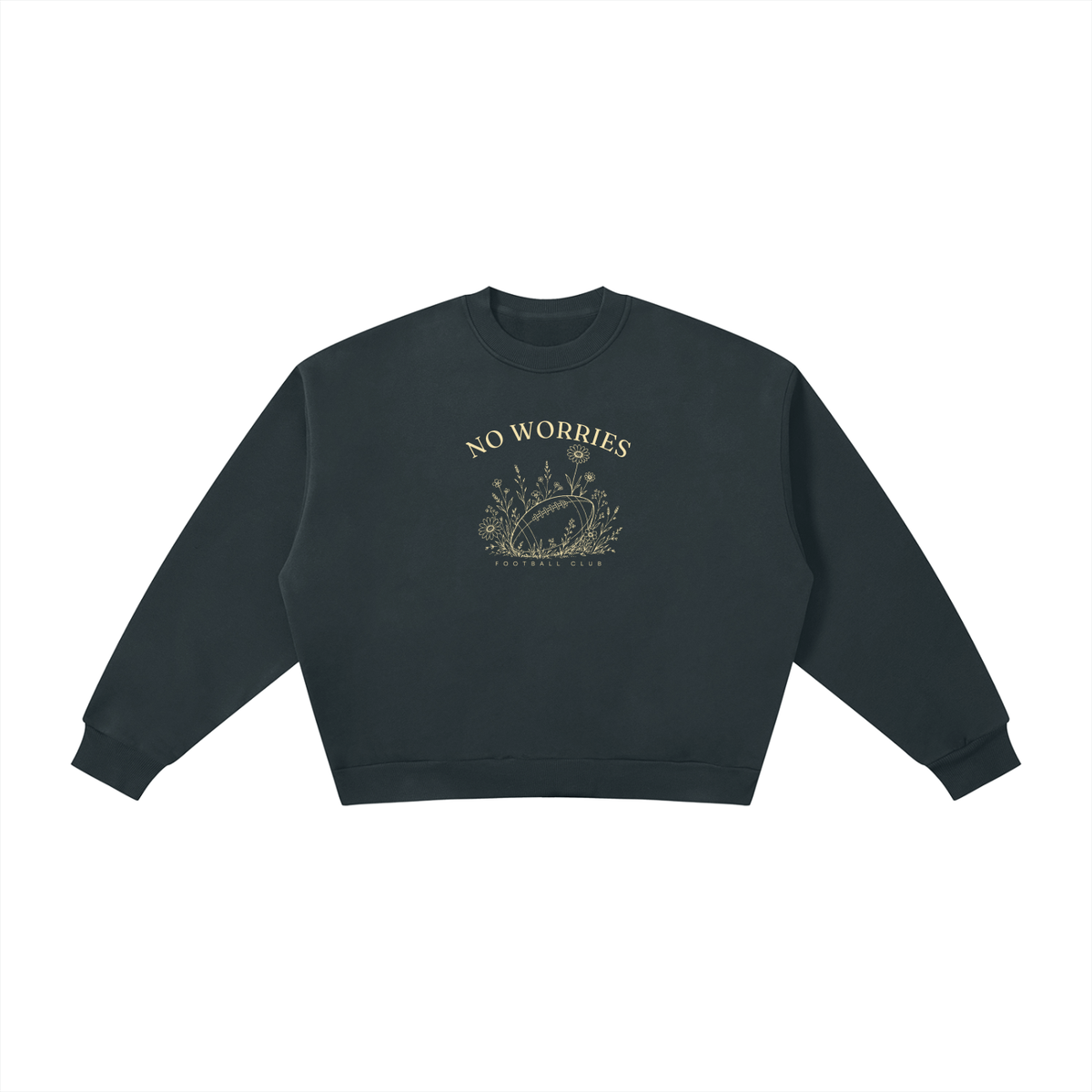 No Worries Football Club | Boxy Fleece Crewneck