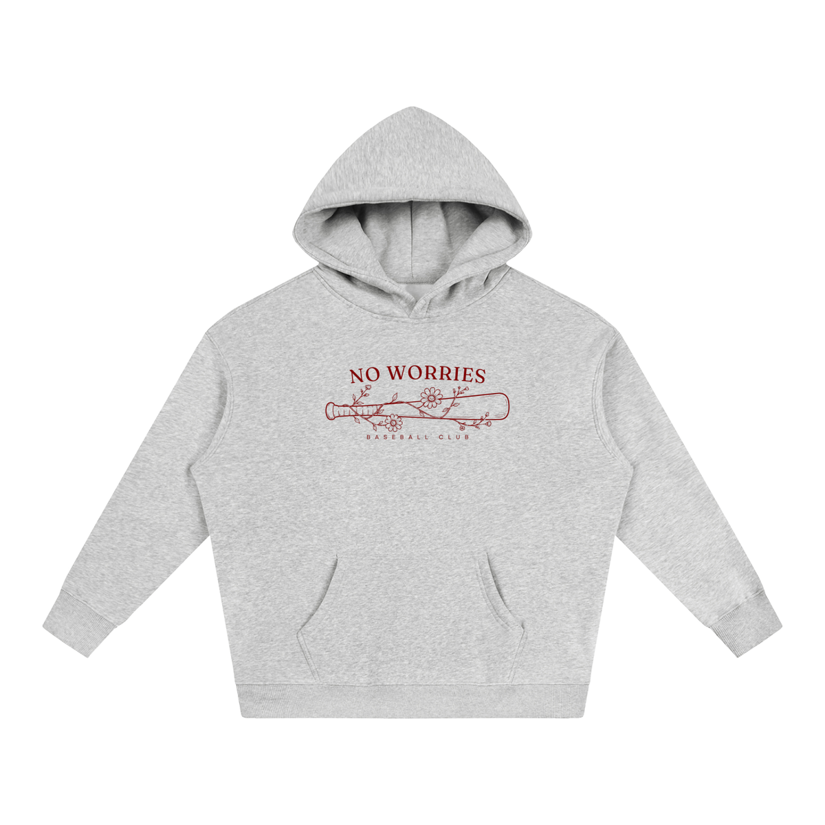 No Worries Baseball Club | Hoodie | Maroon