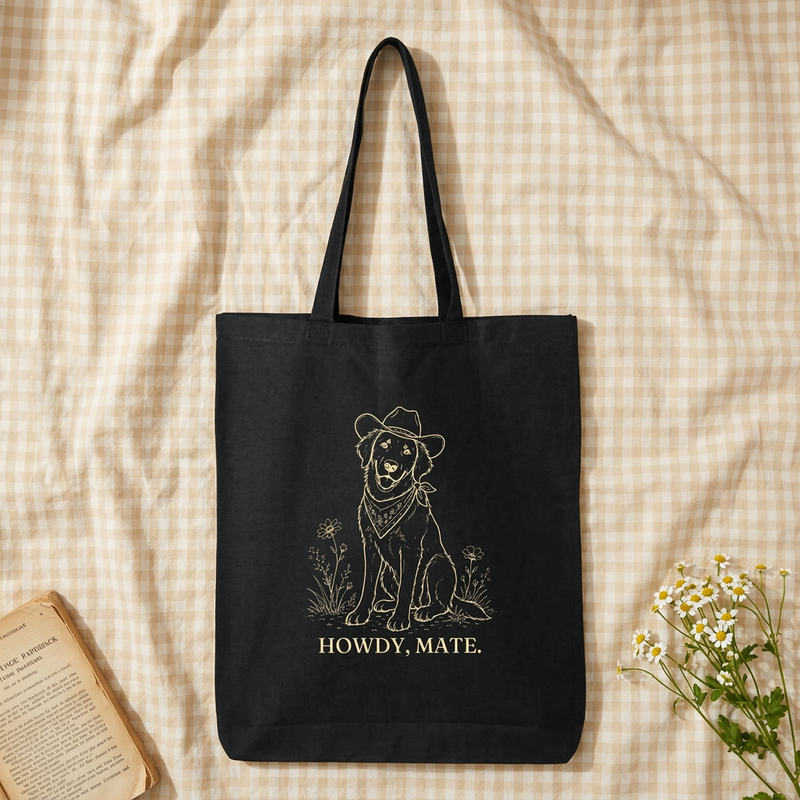 Howdy Mate black 12L tote preview
