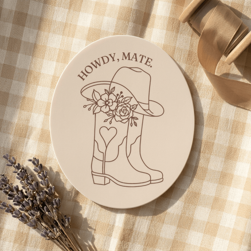 Howdy Mate Boots sticker