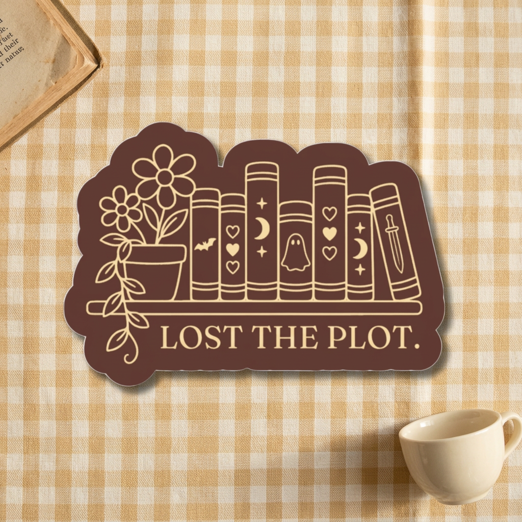 Lost the Plot Bookshelf sticker