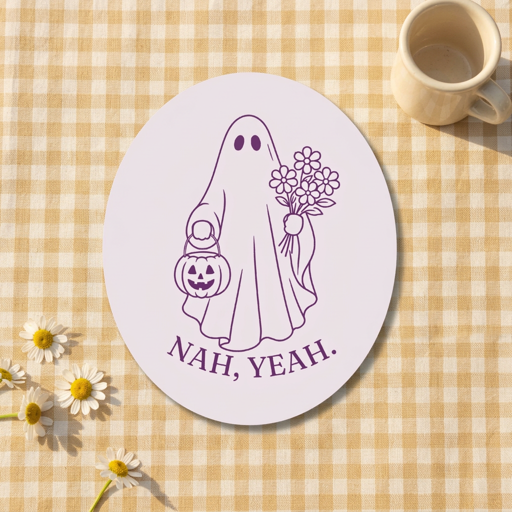 Nah Yeah Ghost sticker