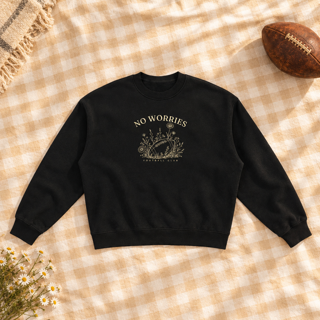 No Worries Football Club crewneck