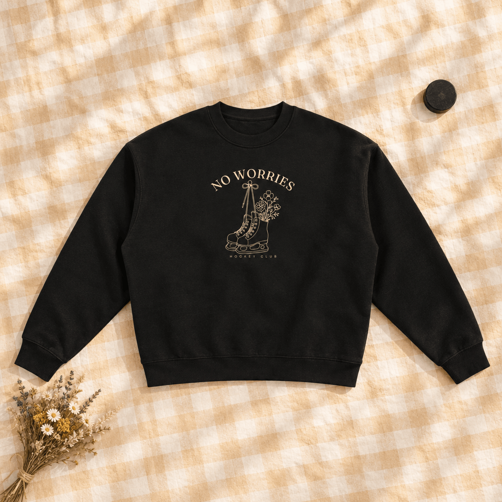 No Worries Hockey Club crewneck