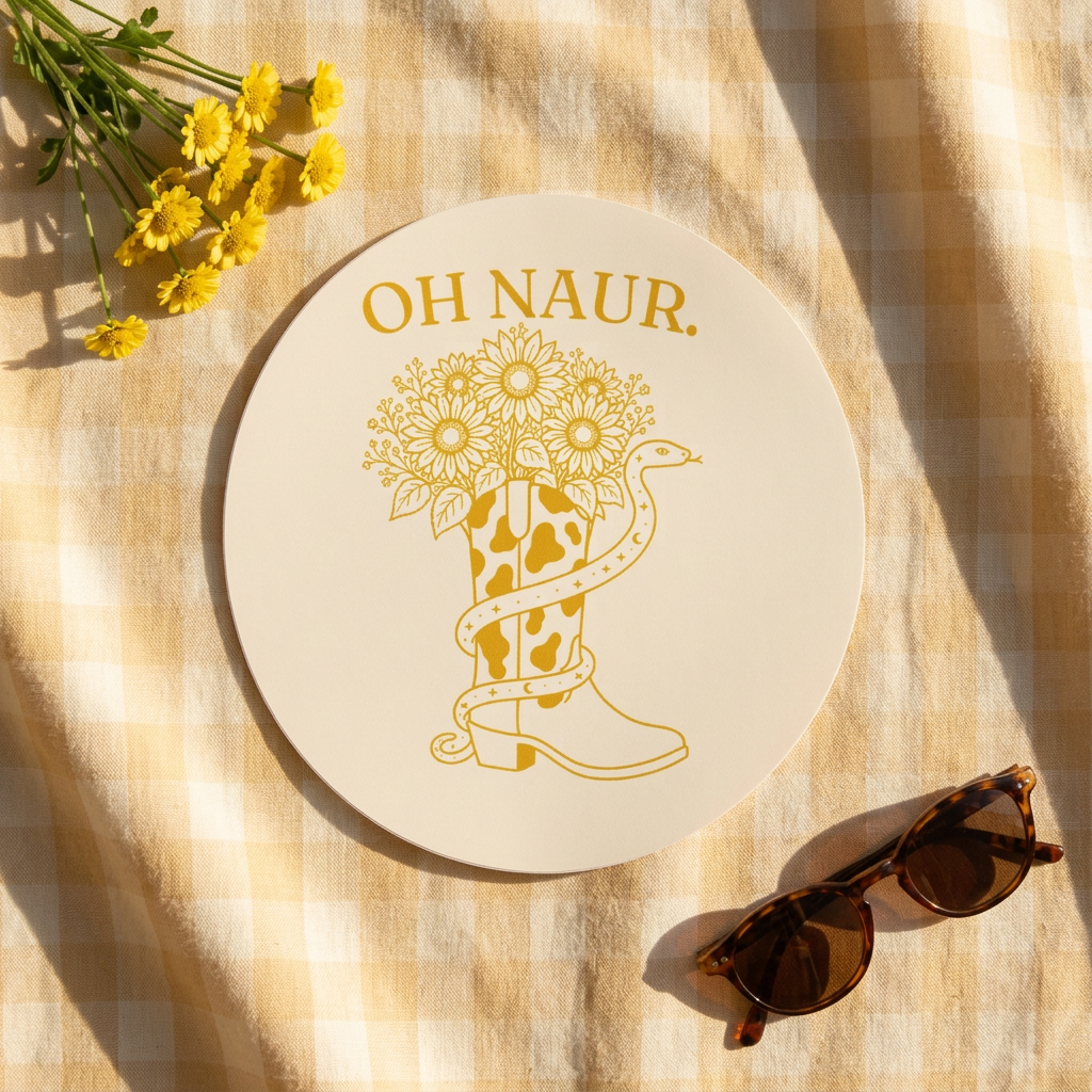 Oh Naur Boot sticker