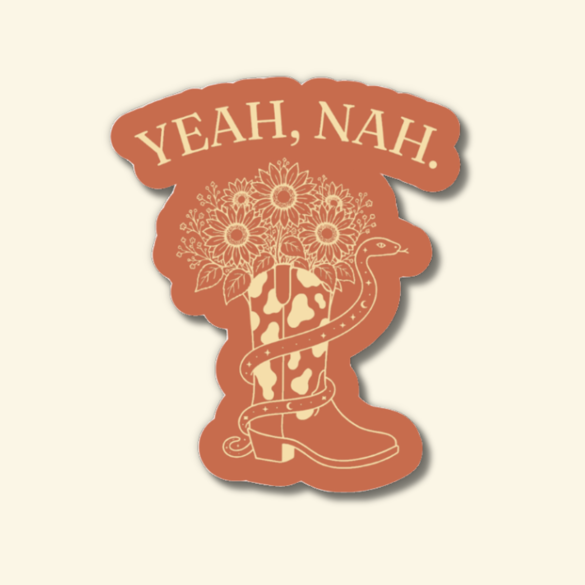 Yeah, Nah - Boot | Sticker